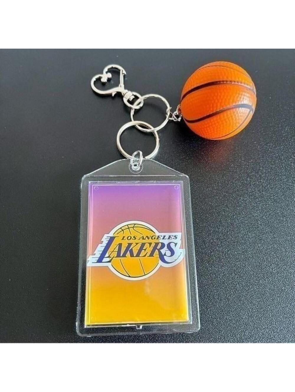 Los‎ Angeles Lakers Basketball Keychain with Mini Basketball